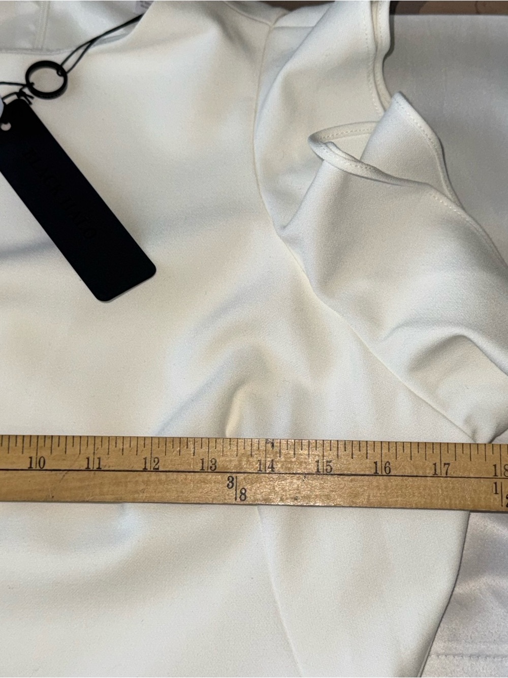 Black Halo Pabla Mini Dress Women's in Porcelain-Off White Color Size 8 USA NWT - Picture 10 of 11